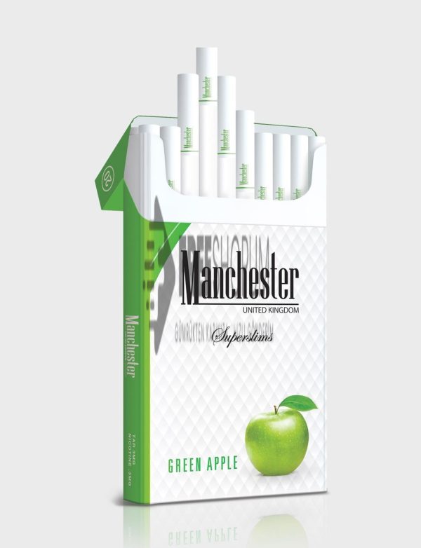 Manchester Green Apple SuperSlims Yeşil Elma Aromalı Sigara